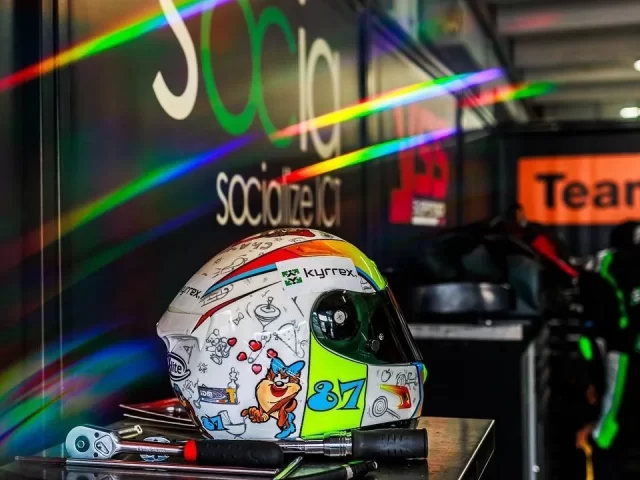 SPMoto Racing's Kostya Pisarev takes the final chord in the 2023 season at Hockenheim Ring, Germany.